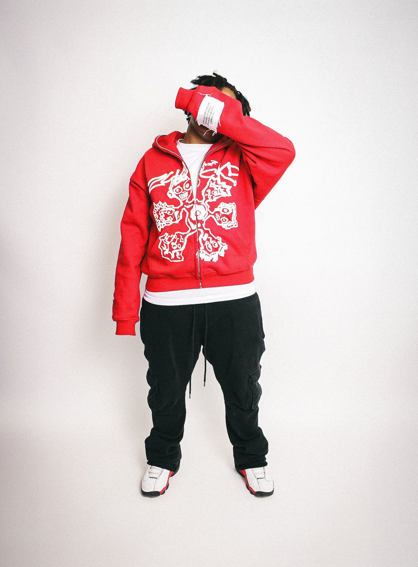 2CLOCKD "2FLY 4 U" CROPPED FULL ZIPUP HOODIE.