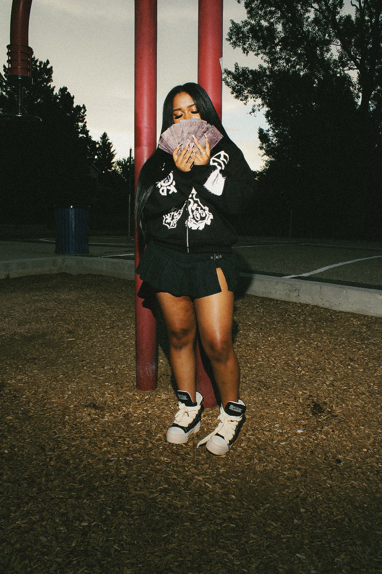 2CLOCKD "2FLY 4 U" CROPPED FULL ZIPUP HOODIE.